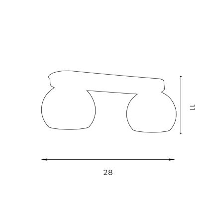 Spotlámpa GALAXY 2xGU10/8W/230V fehér/fényezett króm