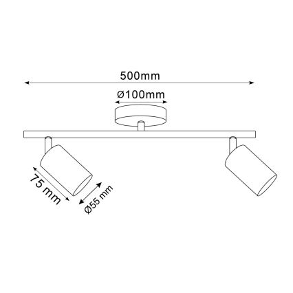 Spotlámpa GOLDI 2xGU10/10W/230V arany