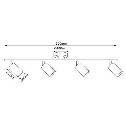 Spotlámpa GOLDI 4xGU10/10W/230V arany