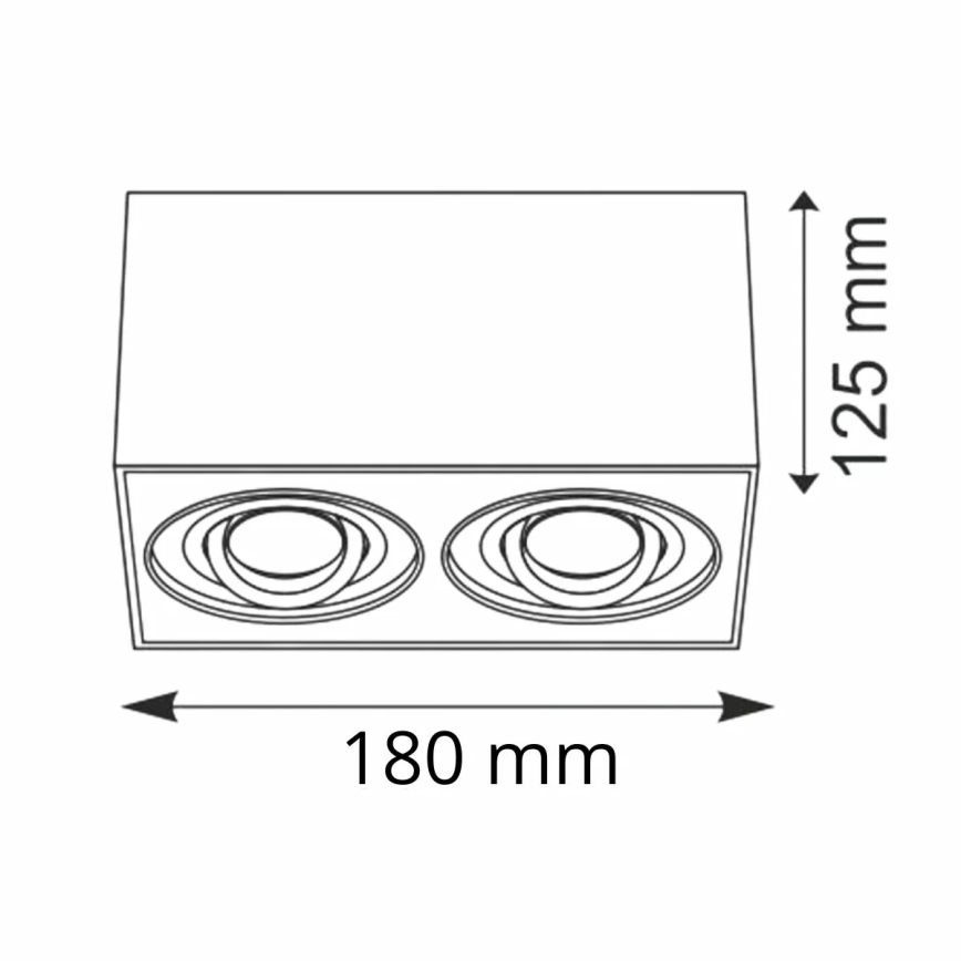 Spotlámpa HADAR Q2 2xGU10/10W/230V fehér