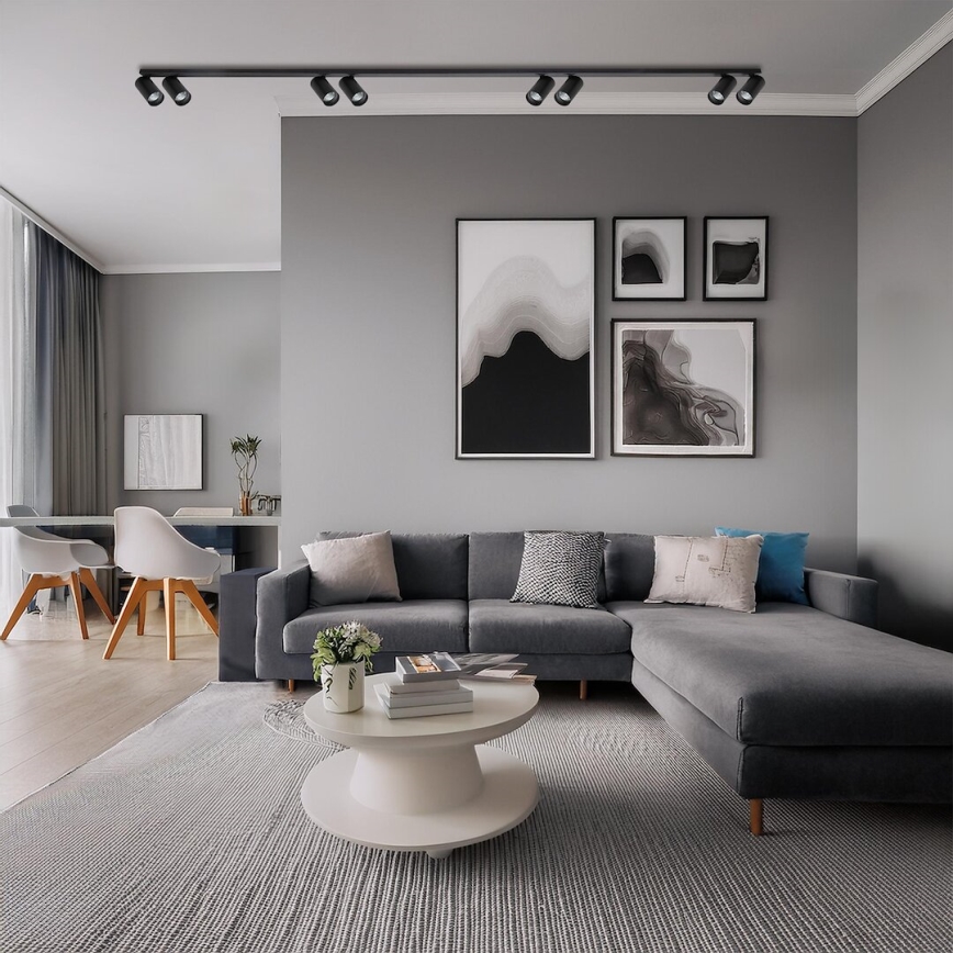 Spotlámpa HERO SPOT 8xGU10/9W/230V fekete