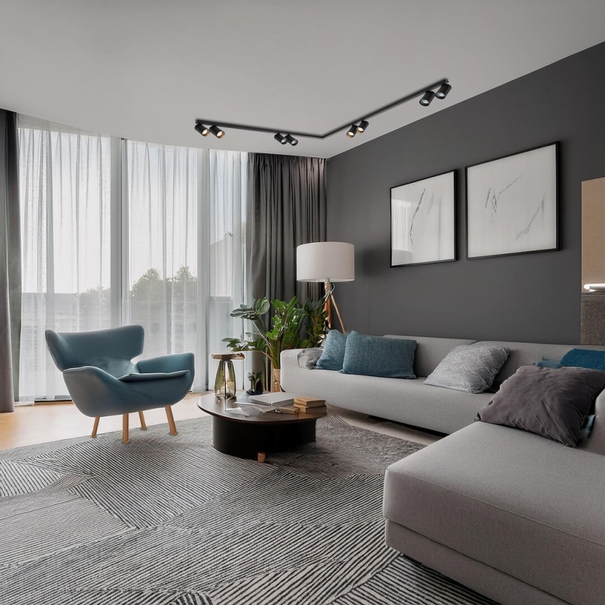 Spotlámpa HERO SPOT 8xGU10/9W/230V fekete