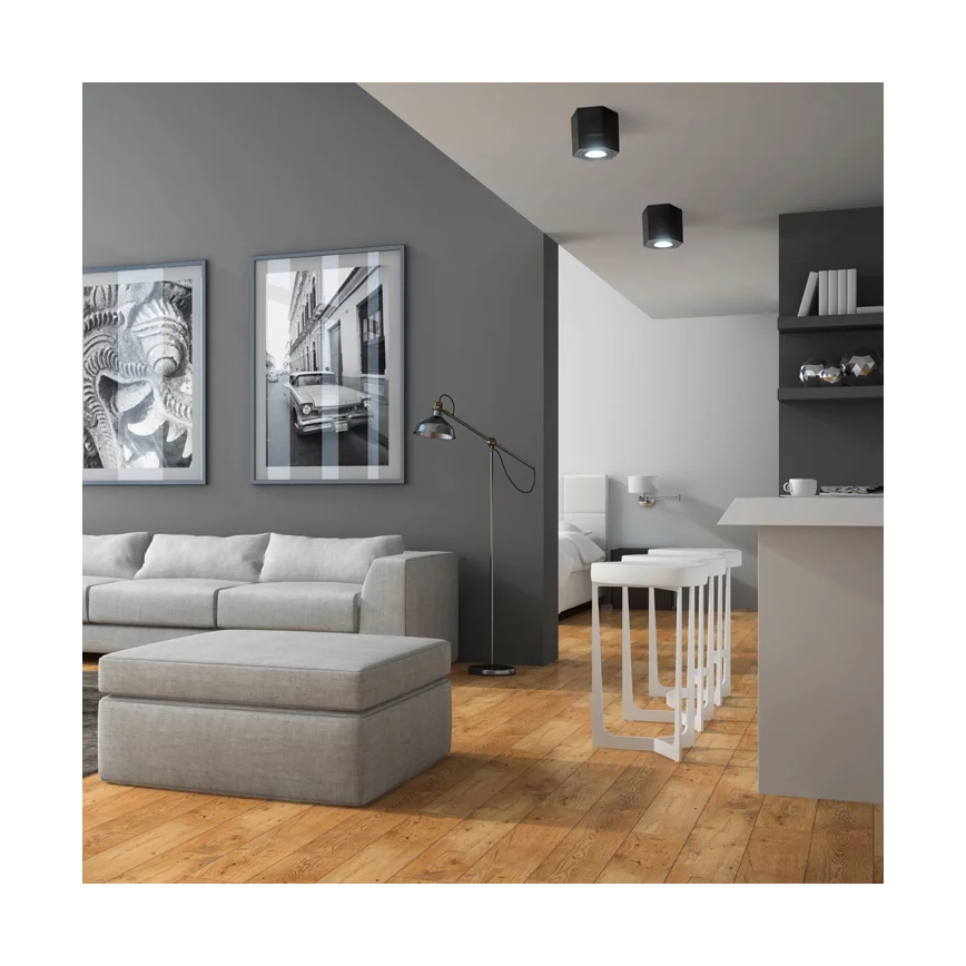 Spotlámpa HEXAGON 1xGU10/10W/230V fekete