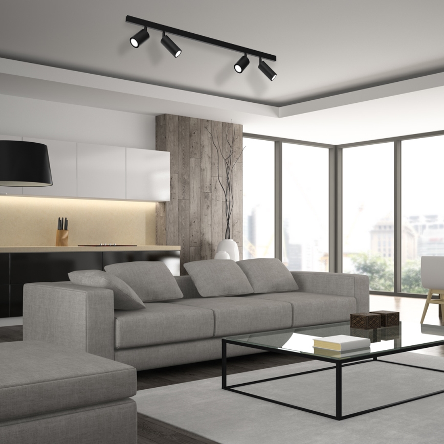 Spotlámpa HUDSON 4xGU10/8W/230V fekete