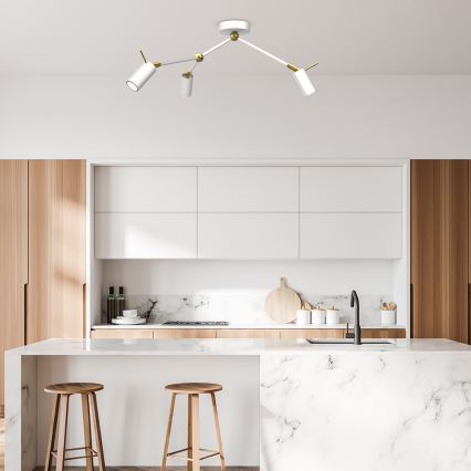 Spotlámpa IRIS 3xGU10/MR11/40W/230V fehér/arany