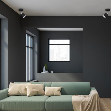 Spotlámpa JOKER 1xGU10/25W/230V fekete/fényes króm