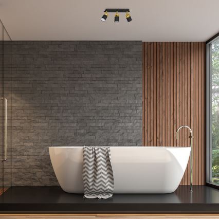 Spotlámpa JOKER 3xGU10/25W/230V fekete/arany