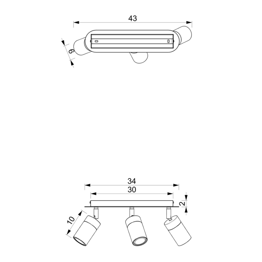 Spotlámpa JOKER 3xGU10/25W/230V kék/arany