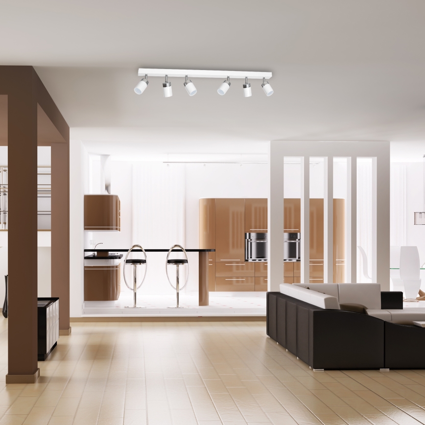 Spotlámpa JOKER 6xGU10/25W/230V fehér/fényes króm