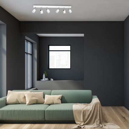 Spotlámpa JOKER 6xGU10/25W/230V fehér/fényes króm