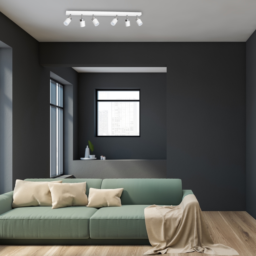 Spotlámpa JOKER 6xGU10/25W/230V fehér/fényes króm