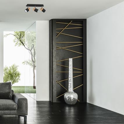 Spotlámpa JOKER BLACK WOOD 3xGU10/8W/230V