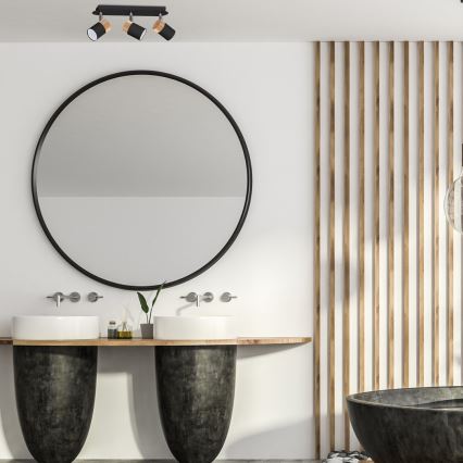 Spotlámpa JOKER BLACK WOOD 3xGU10/8W/230V