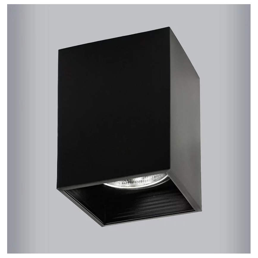 Spotlámpa JUPITER 1xE27/20W/230V 11,7x11,7 cm fekete