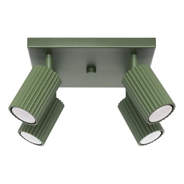 Spotlámpa KARBON 4xGU10/10W/230V zöld