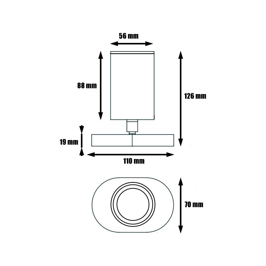 Spotlámpa KINIA 1xGU10/30W/230V fehér