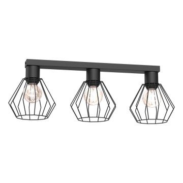 Spotlámpa LETI 3xE27/15W/230V fekete