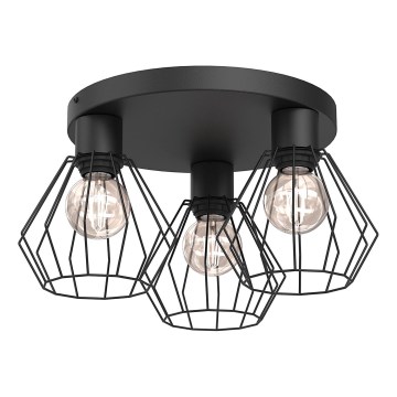 Spotlámpa LETI 3xE27/15W/230V fekete