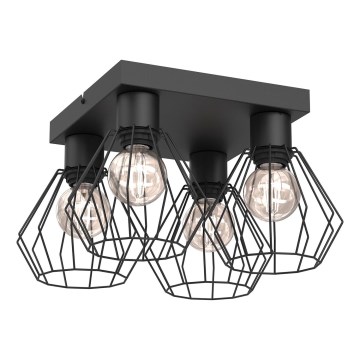 Spotlámpa LETI 4xE27/15W/230V fekete