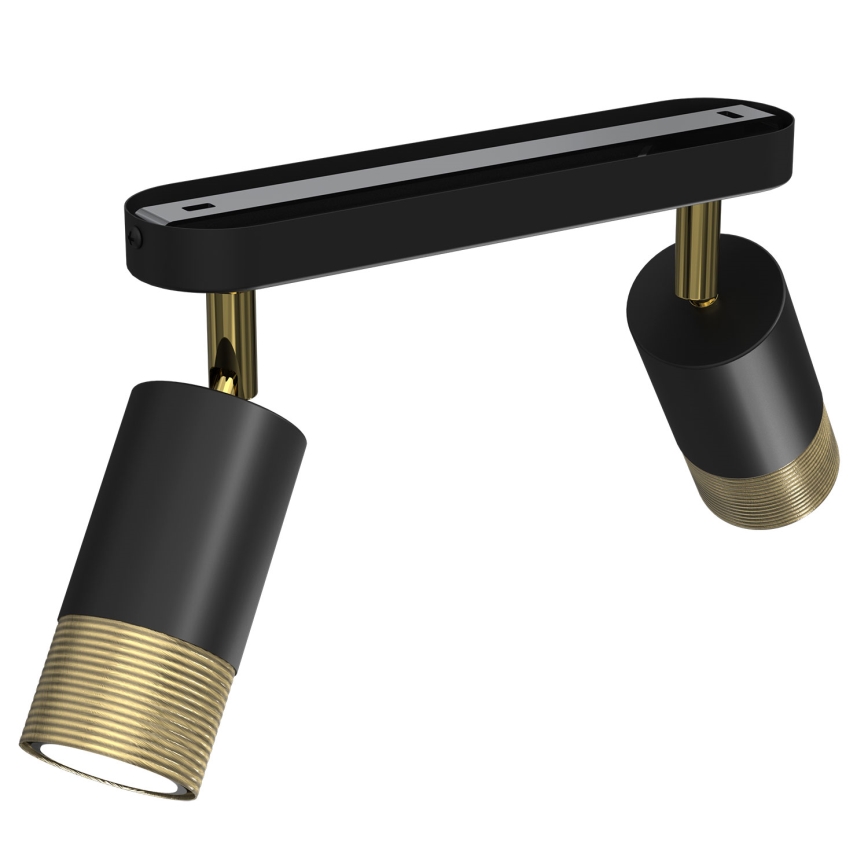 Spotlámpa LINK 2xGU10/8W/230V fekete/sárgaréz