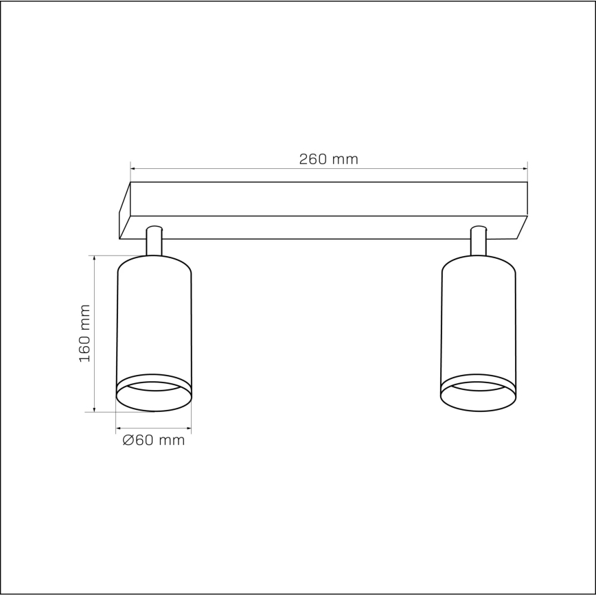 Spotlámpa LONDON 2xGU10/10W/230V fekete