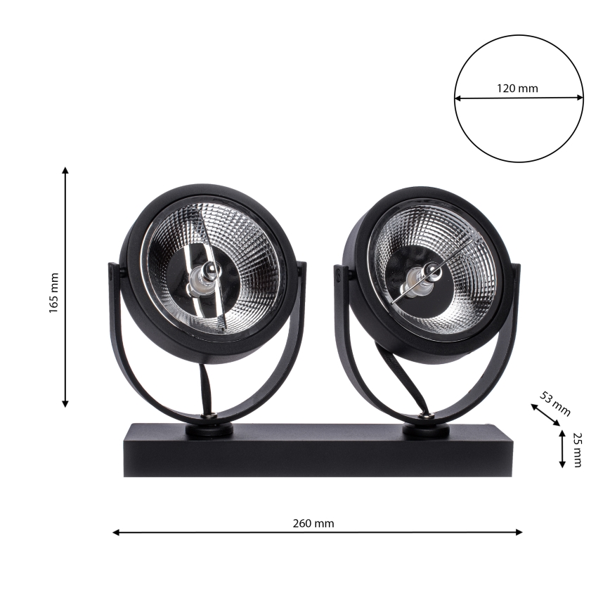 Spotlámpa LUGAR 2xAR111 - GU10/25W/230V