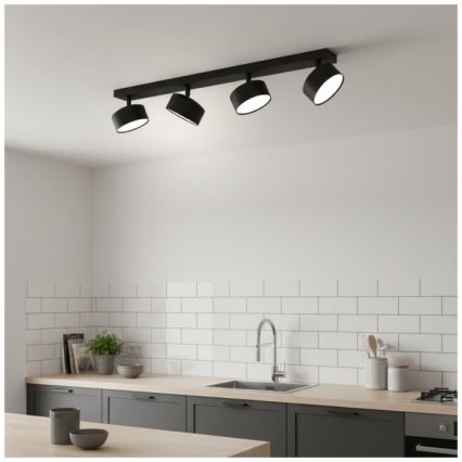 Spotlámpa LUNVIGO 4xGX53/35W/230V fekete