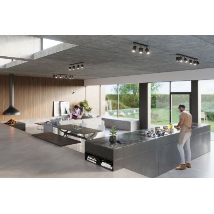 Sollux SL.0101 - Mennyezeti lámpa MERIDA 3 3xGU10/40W/230V fekete