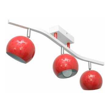 Spotlámpa MORRIS 3xE27/15W/230V piros