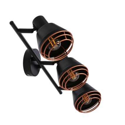 Spotlámpa NERIA 3xE14/40W/230V fekete/réz