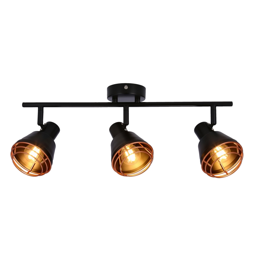 Spotlámpa NERIA 3xE14/40W/230V fekete/réz