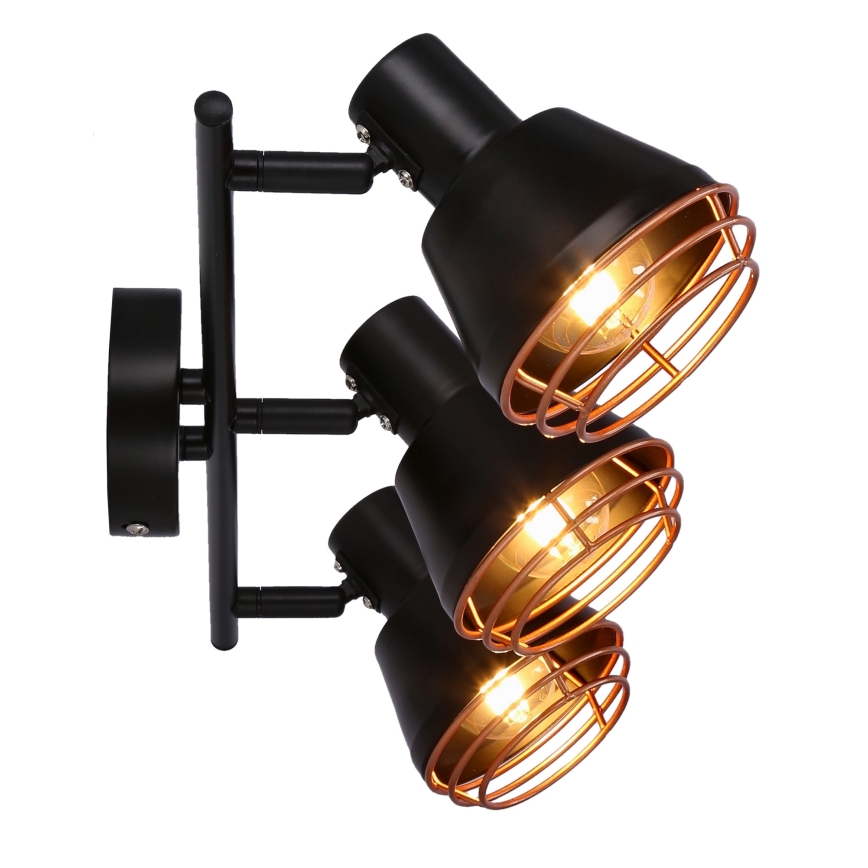 Spotlámpa NERIA 3xE14/40W/230V fekete/réz