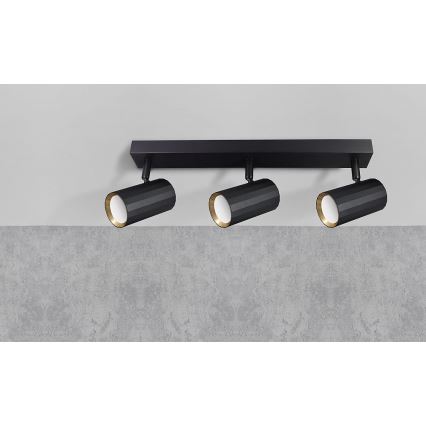 Spotlámpa NICEA 3xGU10/10W/230V fekete