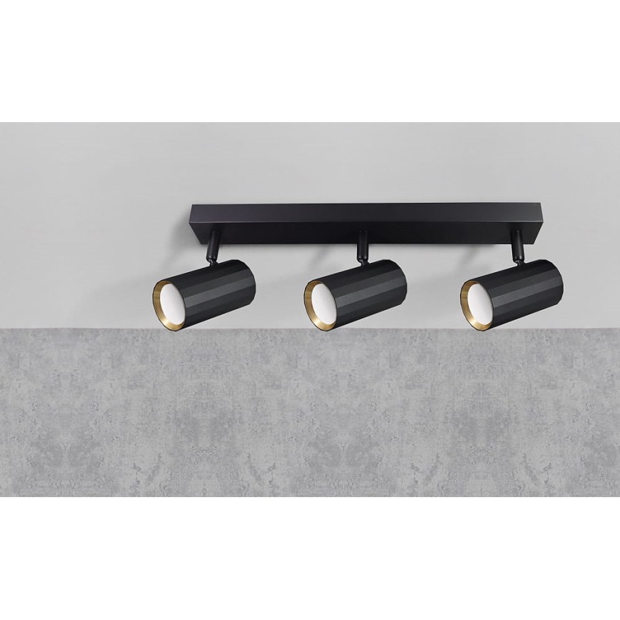 Spotlámpa NICEA 3xGU10/10W/230V fekete