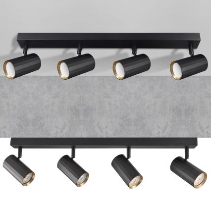 spotlámpa NICEA 4xGU10/10W/230V fekete