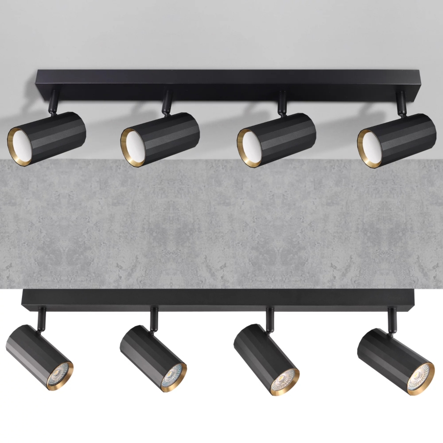 spotlámpa NICEA 4xGU10/10W/230V fekete