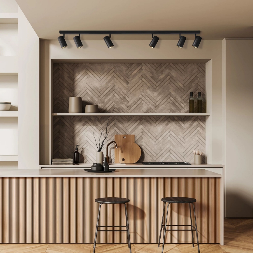 spotlámpa NICEA 6xGU10/10W/230V fekete