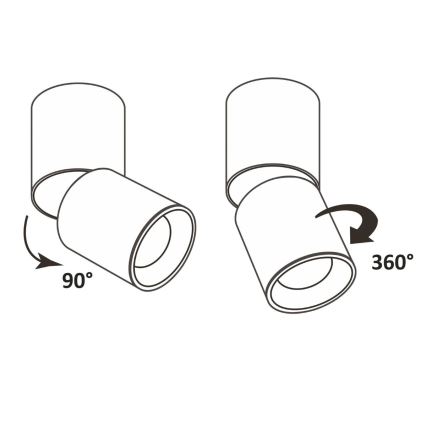 Spotlámpa NIXA 1xGU10/10W/230V fekete/arany