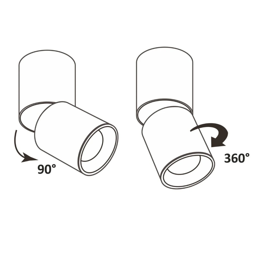 Spotlámpa NIXA 1xGU10/10W/230V fekete/arany