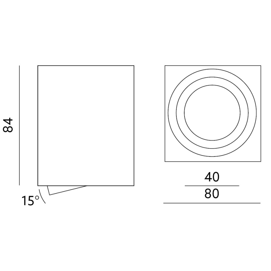 Spotlámpa OH37 35W/230V 8,4 cm fehér