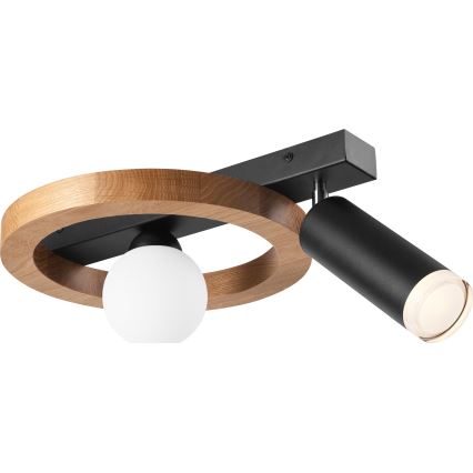 Spotlámpa OTIS 1xG9/5W/230V + 1xE27/15W/230V tölgy