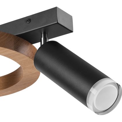 Spotlámpa OTIS 1xG9/5W/230V + 1xE27/15W/230V tölgy