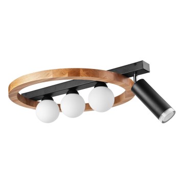 Spotlámpa OTIS 3xG9/5W/230V + 1xE27/15W/230V tölgy