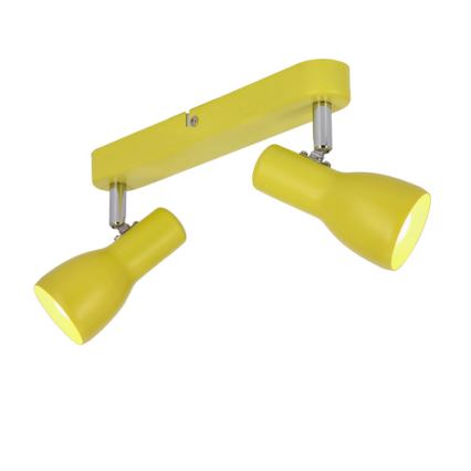 Spotlámpa PICARDO 2xE14/40W/230V sárga