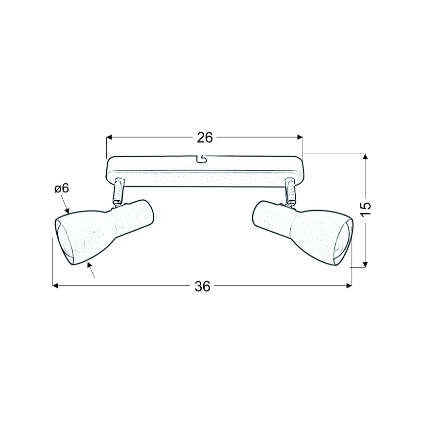 Spotlámpa PICARDO 2xE14/40W/230V sárga