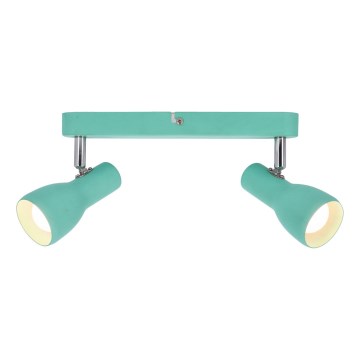 Spotlámpa PICARDO 2xE14/40W/230V türkiz