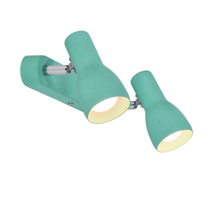 Spotlámpa PICARDO 2xE14/40W/230V türkiz