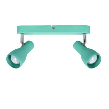 Spotlámpa PICARDO 2xE14/40W/230V türkiz