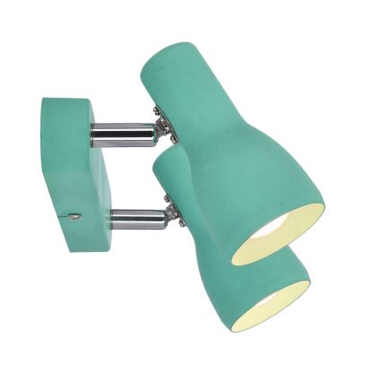 Spotlámpa PICARDO 2xE14/40W/230V türkiz