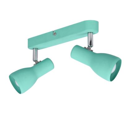 Spotlámpa PICARDO 2xE14/40W/230V türkiz